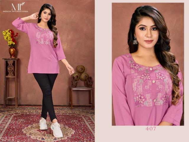 Moksh International Niki Vol 2 catalog kurtis tops wholesale manufacturer