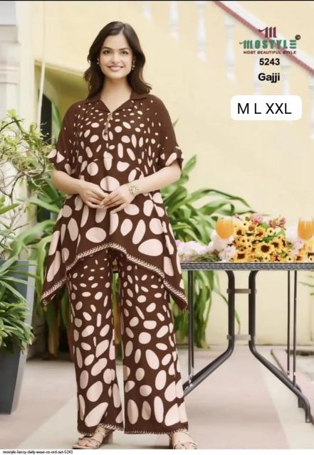 Mostyle 5201 , 5204 & 5243 catalog co ord sets wholesale delhi