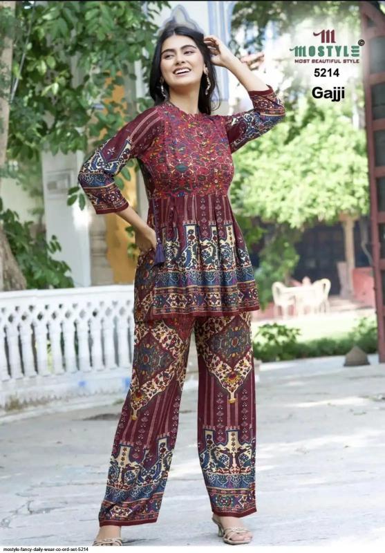 Mostyle 5205 , 5140 & 5214 catalog co ord set manufacturers in surat