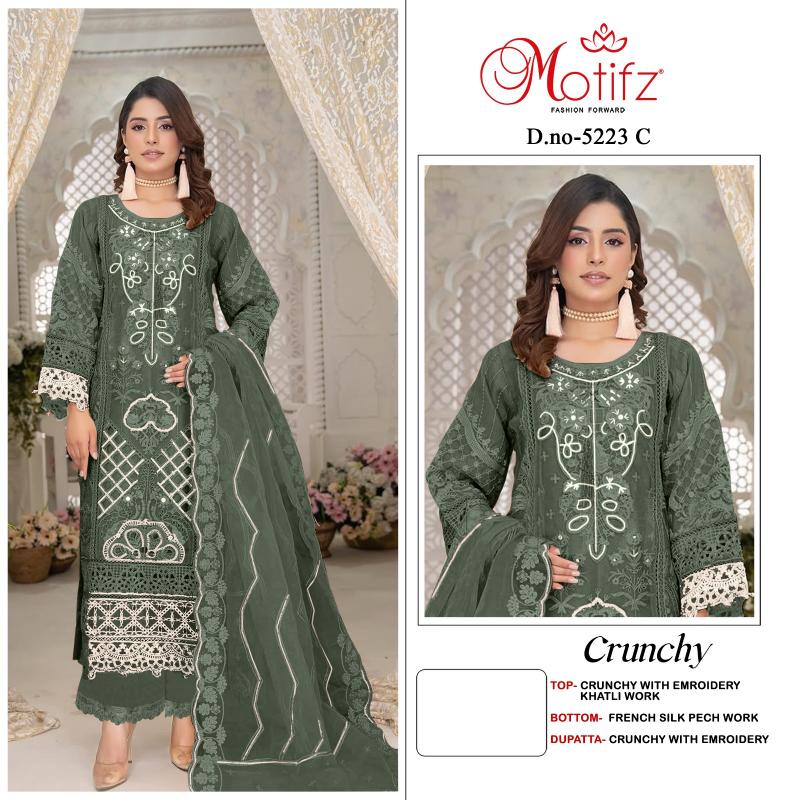 Motifz 5223 catalog wholesaler of pakistani suits in delhi