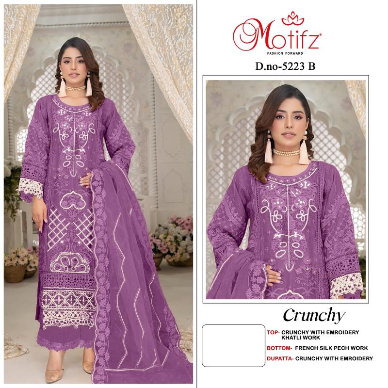 Motifz 5223 catalog wholesaler of pakistani suits in delhi