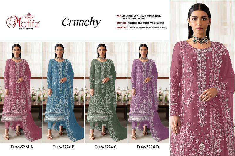 Motifz 5224 catalog unstitched pakistani suits wholesale