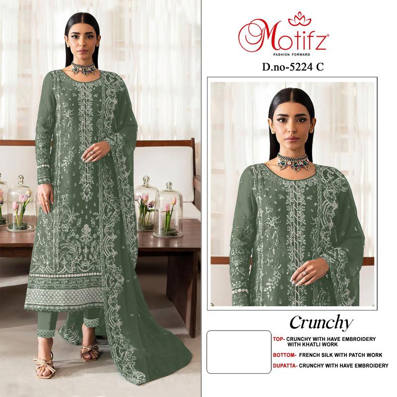Motifz 5224 catalog unstitched pakistani suits wholesale