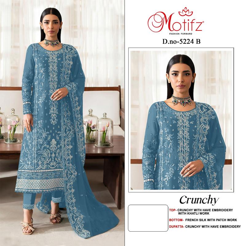 Motifz 5224 catalog unstitched pakistani suits wholesale