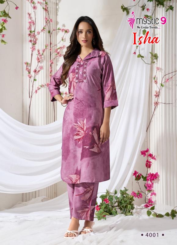 Mystic 9 isha vol 4 catalog wholesale co ord sets manufacturers in india