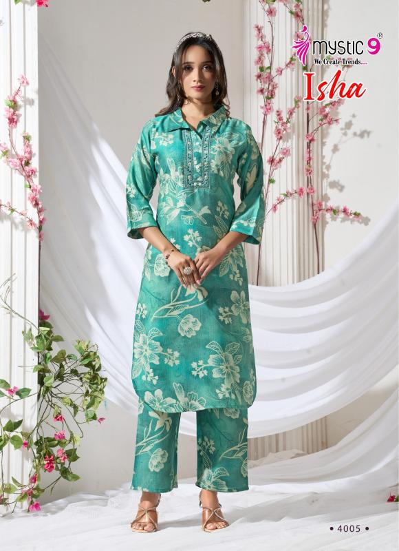 Mystic 9 isha vol 4 catalog wholesale co ord sets manufacturers in india