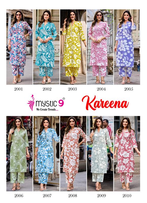 Mystic 9 Kareena vol 2 catalog co ord set for women wholesale