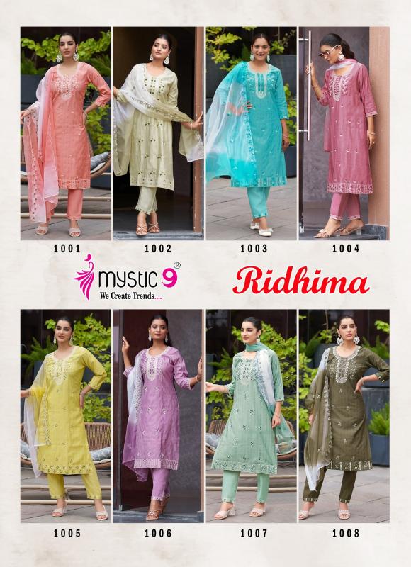 Mystic 9 Ridhima vol 1 catalog anora kurtis wholesale price