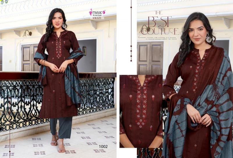 Mystic 9 Swati vol 1 catalog wholesale kurti manufacturer in surat