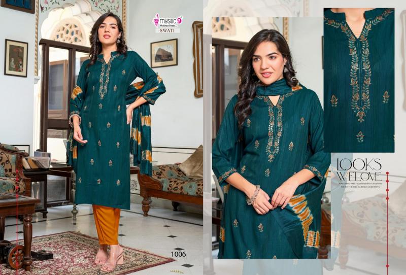 Mystic 9 Swati vol 1 catalog wholesale kurti manufacturer in surat