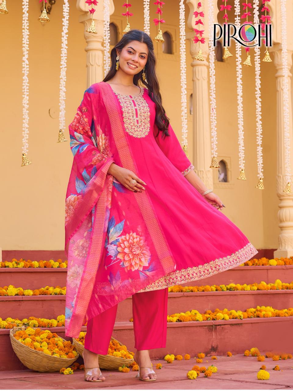 Pirohi Anarkali catalog branded kurti wholesale