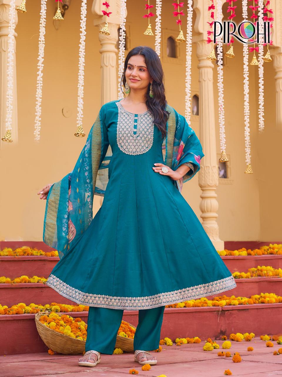Pirohi Anarkali catalog branded kurti wholesale