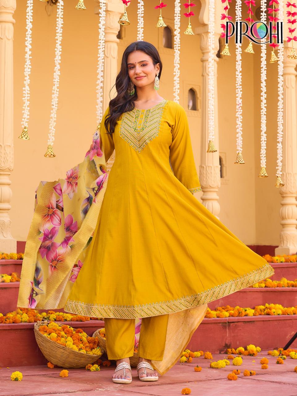 Pirohi Anarkali catalog branded kurti wholesale