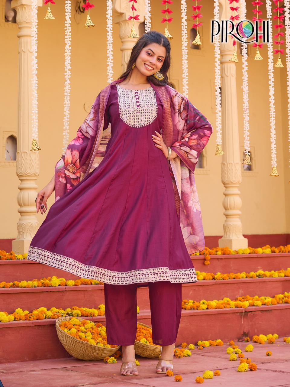 Pirohi Anarkali catalog branded kurti wholesale