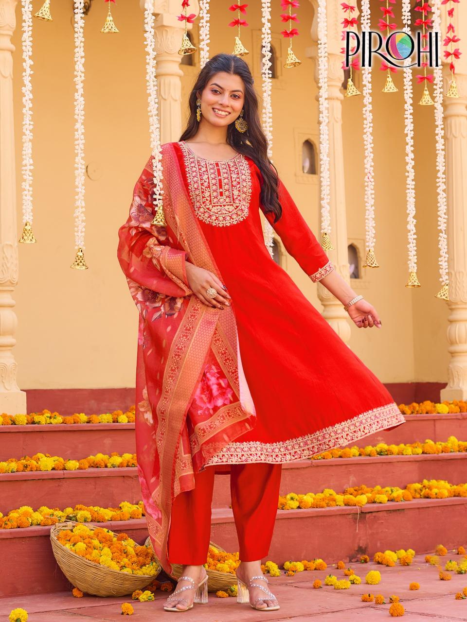 Pirohi Anarkali catalog branded kurti wholesale