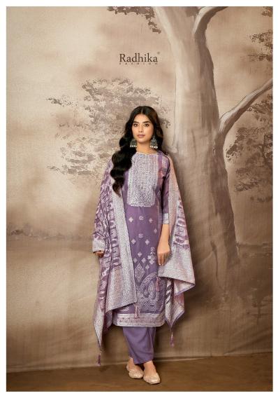 Radhika Azara Banarashi Adah Vol 8 catalog wholesale dress material market in junagadh