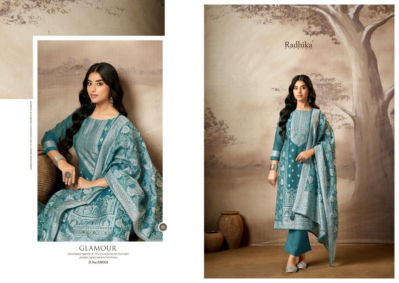 Radhika Azara Banarashi Adah Vol 8 catalog wholesale dress material market in junagadh