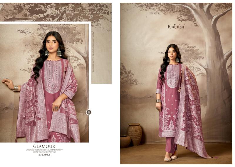 Radhika Azara Banarasi Adha Vol 8 catalog Cotton Jacquard dress materials wholesale in kakinada