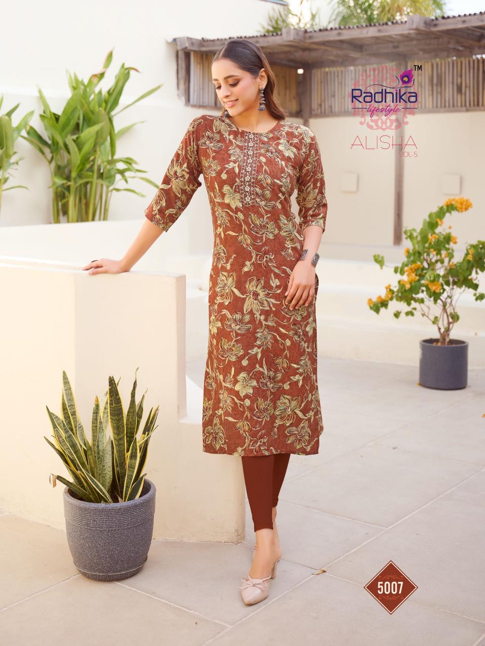 Radhika LifeStyle Alisha Vol 5 Catalog lucknowi kurtis wholesale market in delhi