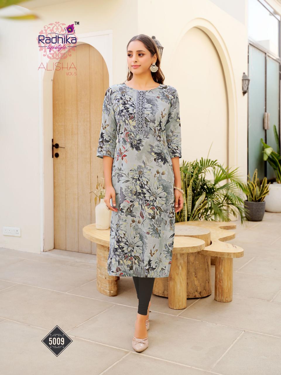 Radhika LifeStyle Alisha Vol 5 Catalog lucknowi kurtis wholesale market in delhi