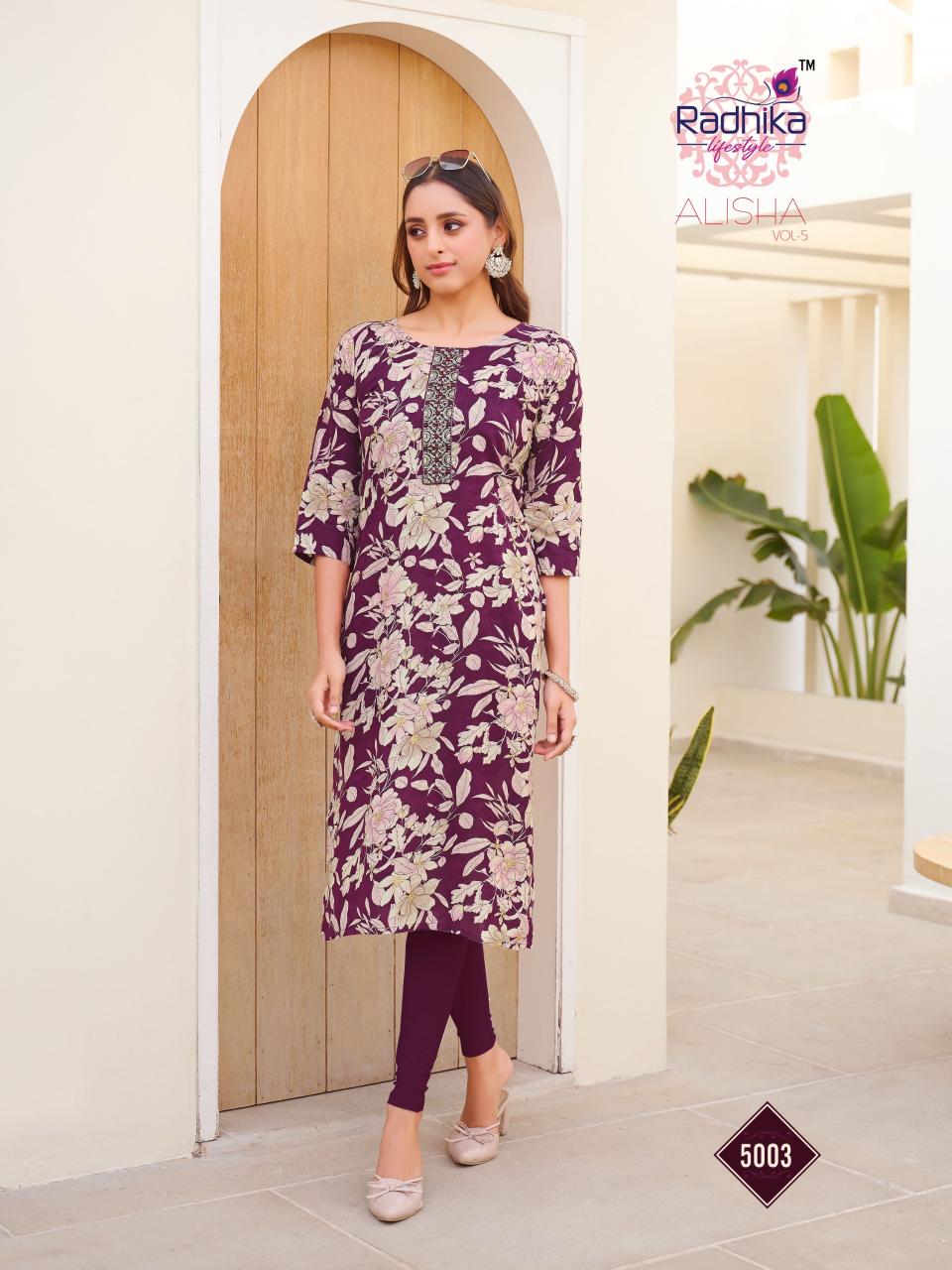 Radhika LifeStyle Alisha Vol 5 Catalog lucknowi kurtis wholesale market in delhi