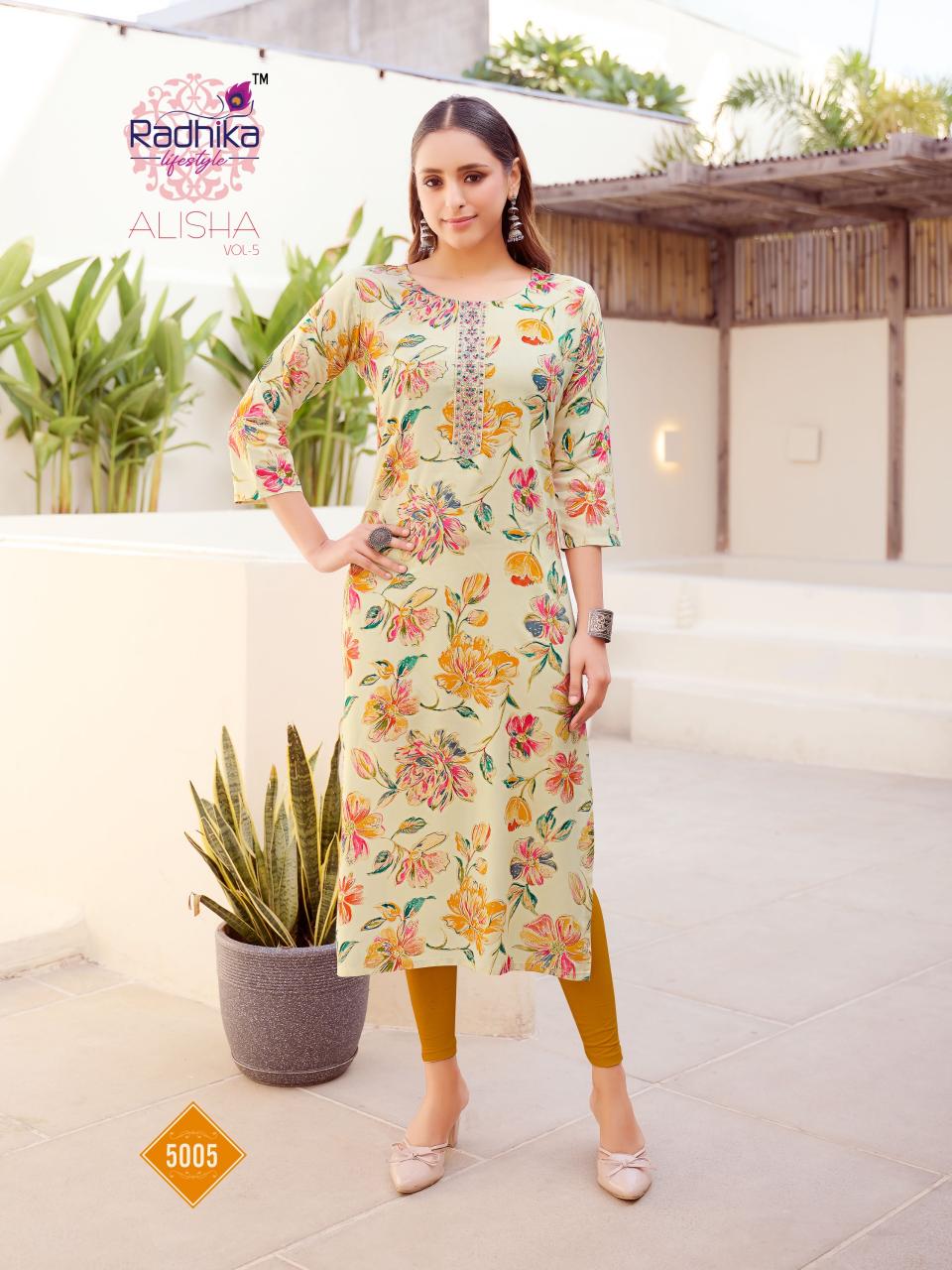 Radhika LifeStyle Alisha Vol 5 Catalog lucknowi kurtis wholesale market in delhi