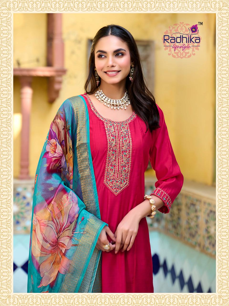 Radhika LifeStyle Lichi vol 1 catalog kurti with dupatta wholesale