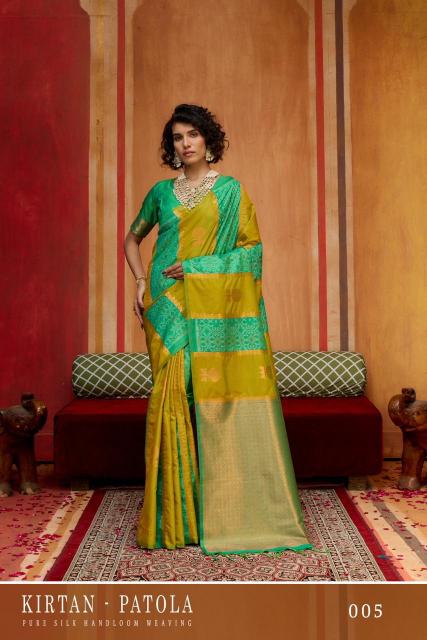 Rajtex Kirtan Patola catalog buy wholesale sarees from surat