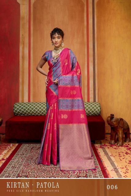 Rajtex Kirtan Patola catalog buy wholesale sarees from surat