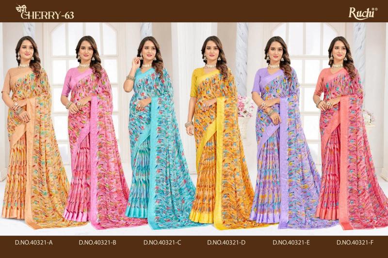 Ruchi Cherry Vol 63 catalog surat sarees wholesale online
