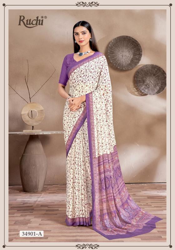Ruchi Star Chiffon 161 catalog navdurga sarees surat