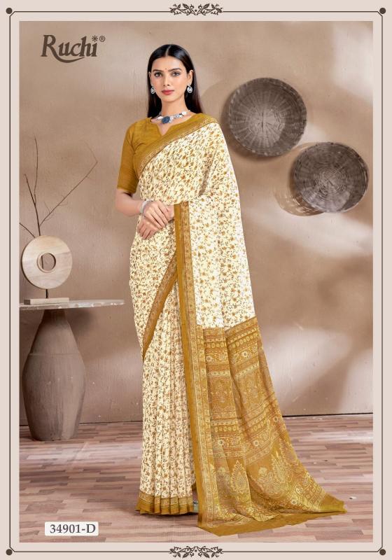 Ruchi Star Chiffon 161 catalog navdurga sarees surat