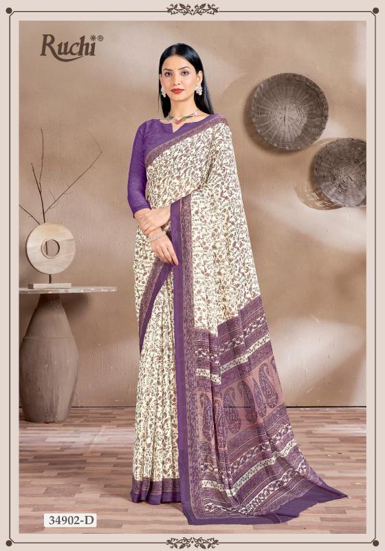 Ruchi Star Chiffon 161 catalog navdurga sarees surat