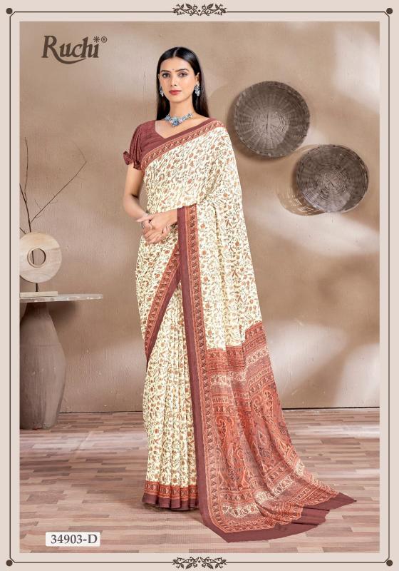 Ruchi Star Chiffon 161 catalog navdurga sarees surat