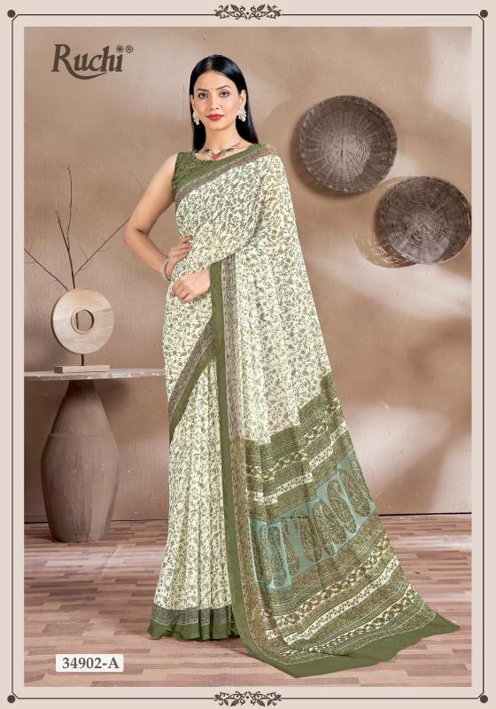 Ruchi Star Chiffon 161 catalog navdurga sarees surat