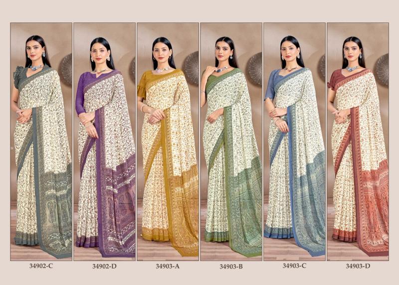 Ruchi Star Chiffon 161 catalog navdurga sarees surat