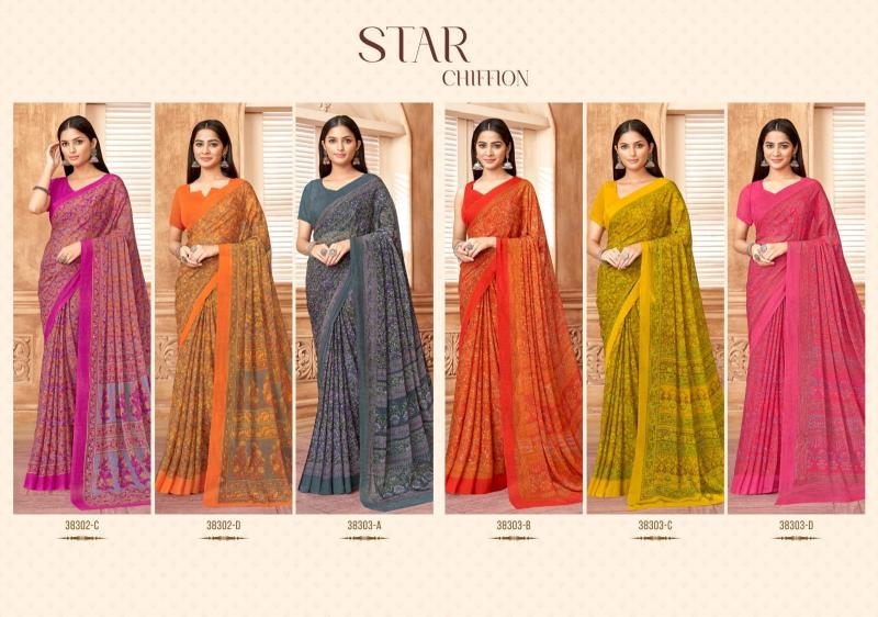 Ruchi Star Chiffon 178 catalog pure chiffon sarees wholesale surat