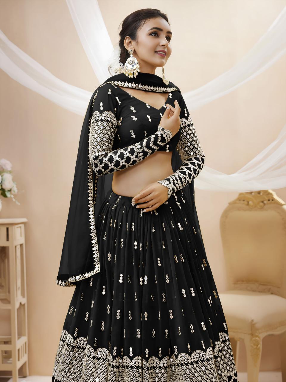 Sabella 305 Black catalog wholesale lehenga market in surat
