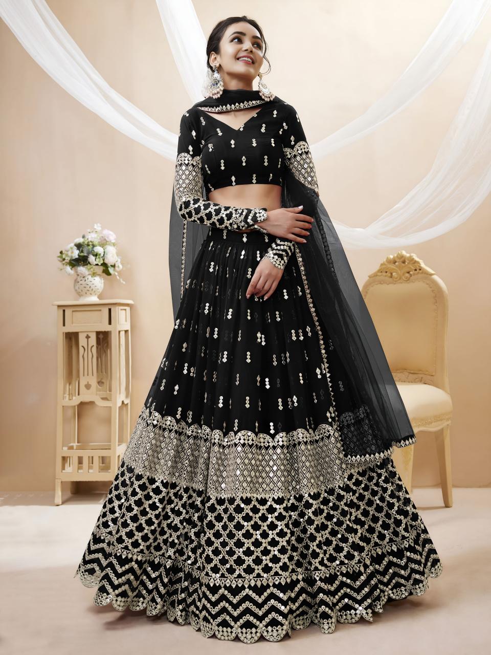 Sabella 305 Black catalog wholesale lehenga market in surat