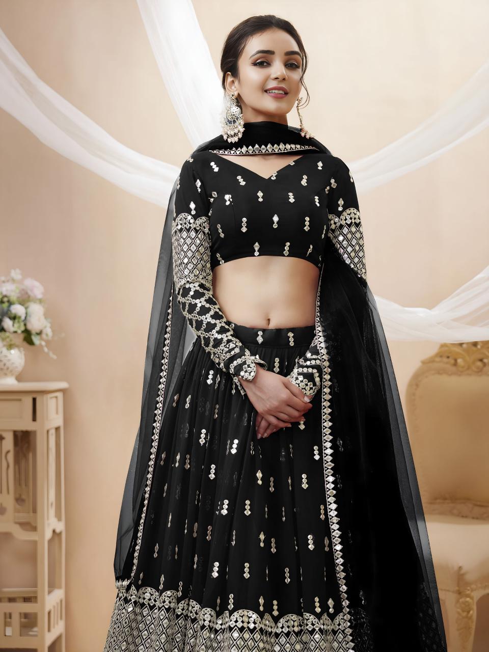 Sabella 305 Black catalog wholesale lehenga market in surat