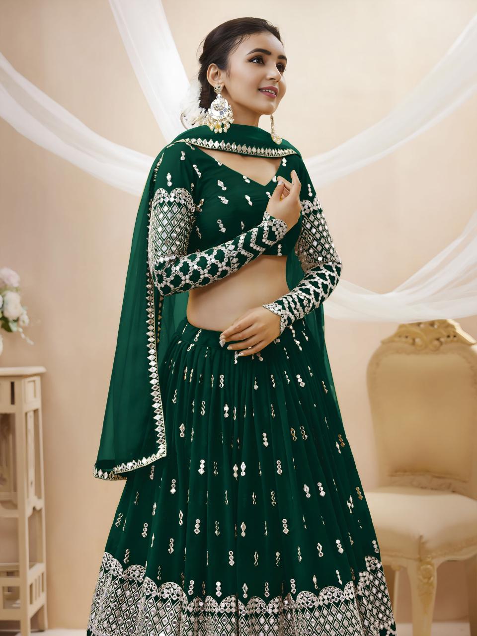 Sabella 308 Green catalog lehenga wholesale market