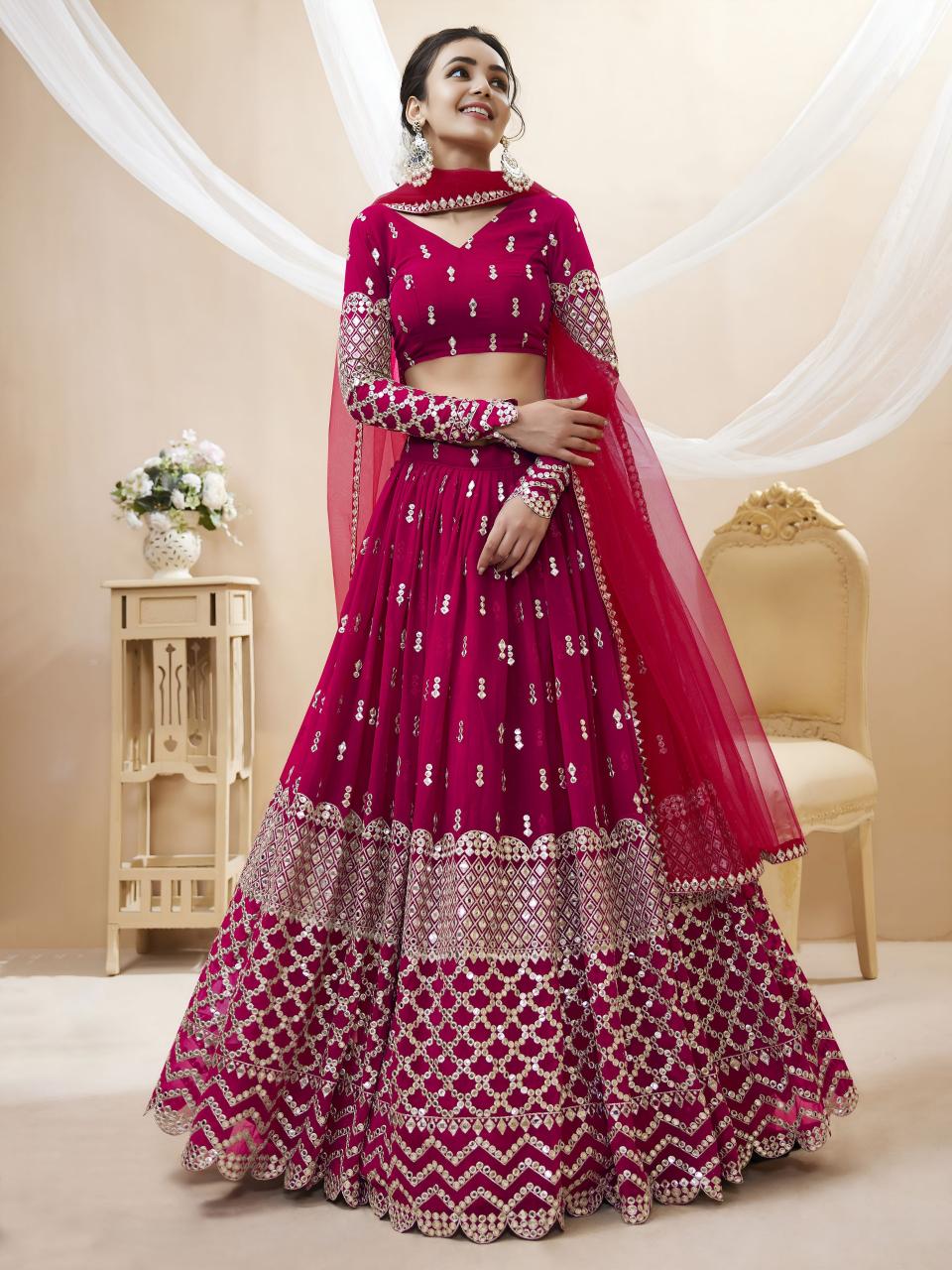 Sabella 310 Hot Pink catalog lehenga wholesale in hyderabad