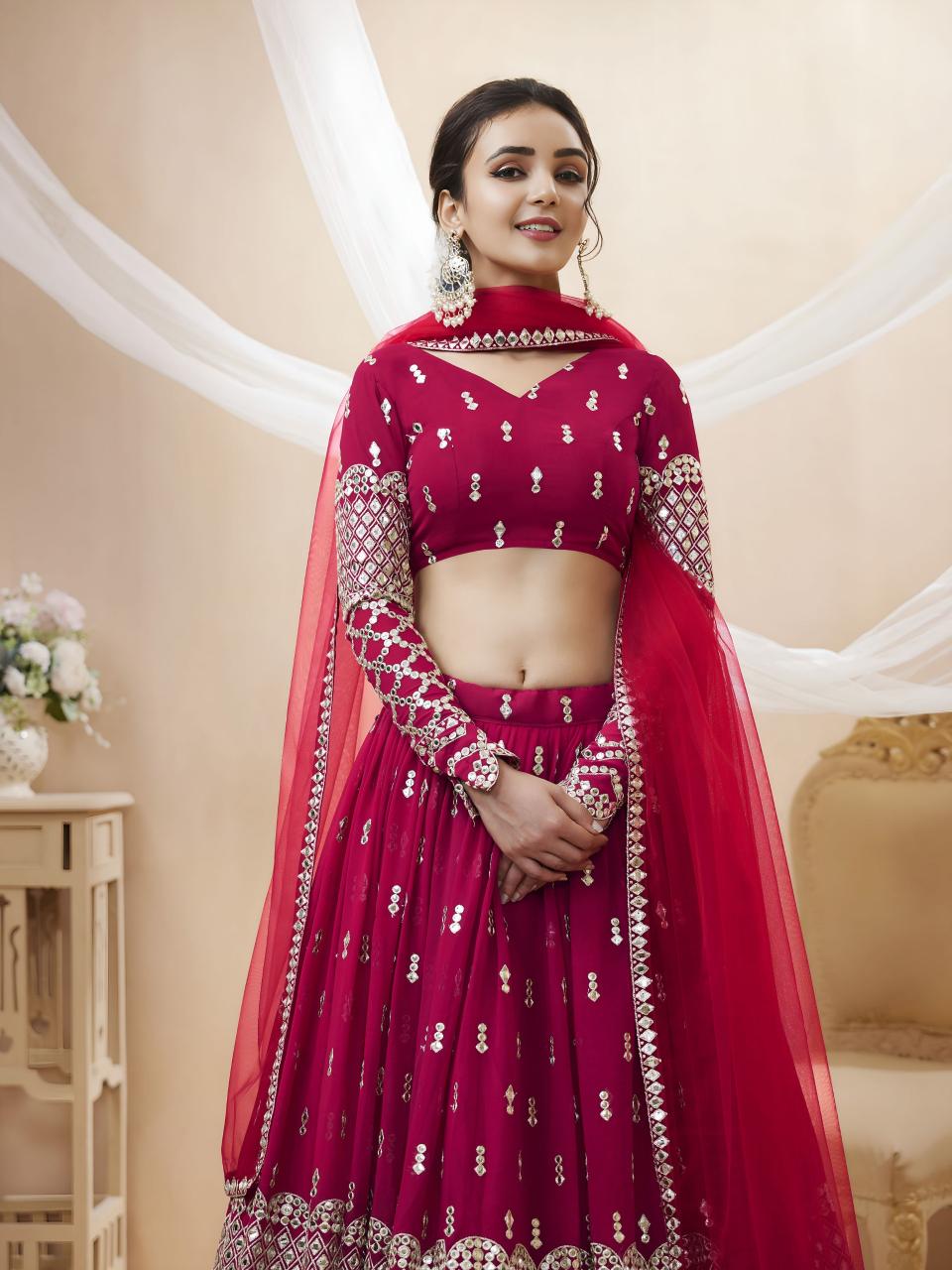 Sabella 310 Hot Pink catalog lehenga wholesale in hyderabad