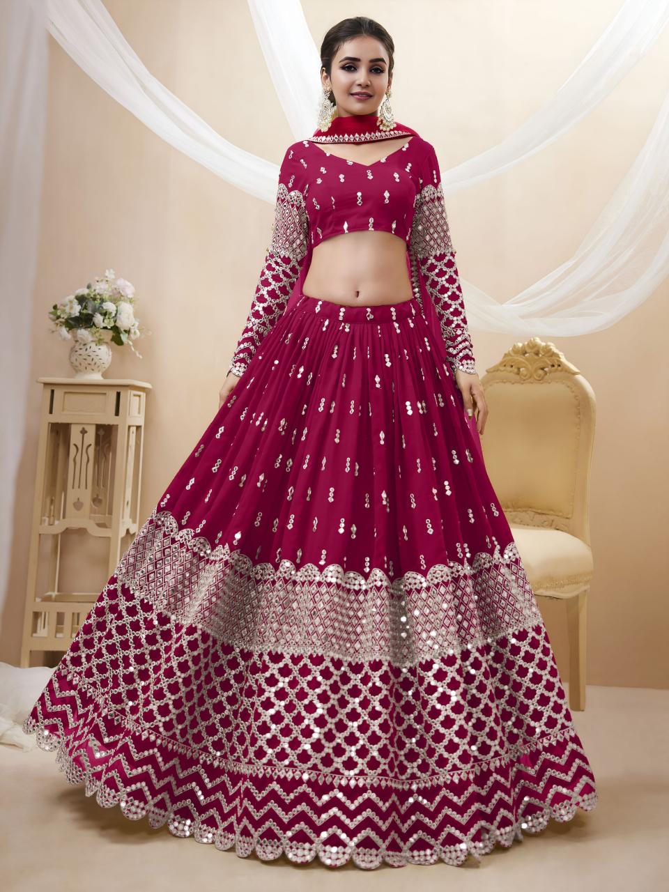 Sabella 310 Hot Pink catalog lehenga wholesale in hyderabad