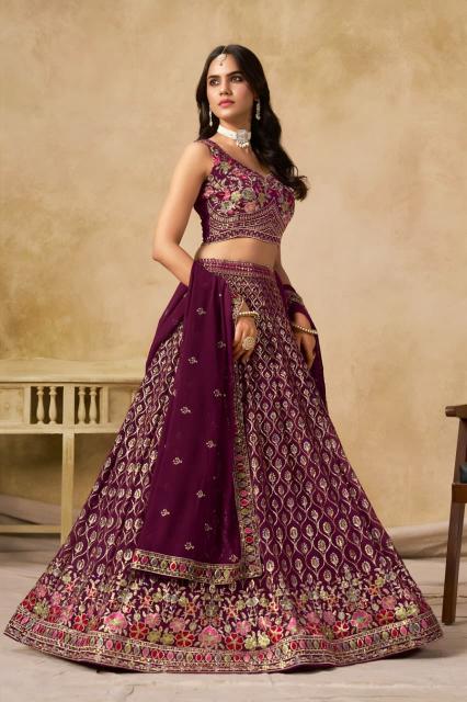 Sabella 5134 Maroon catalog lehenga designers india
