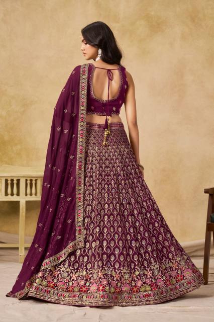 Sabella 5134 Maroon catalog lehenga designers india
