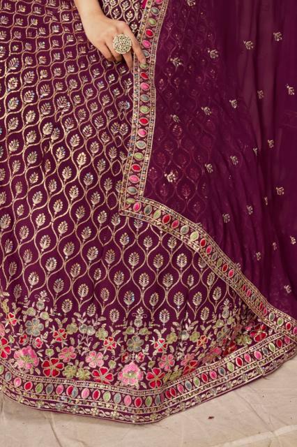 Sabella 5134 Maroon catalog lehenga designers india