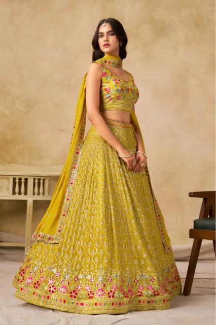 Sabella 5134 Yellow catalog lehenga cuttack odisha india