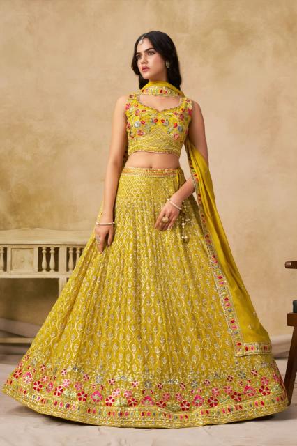 Sabella 5134 Yellow catalog lehenga cuttack odisha india