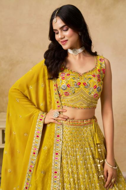 Sabella 5134 Yellow catalog lehenga cuttack odisha india